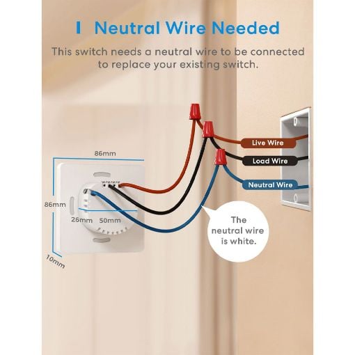 Εικόνα της Smart Εξωτερικός Διακόπτης Meross One Way White MSS510XHK-EU