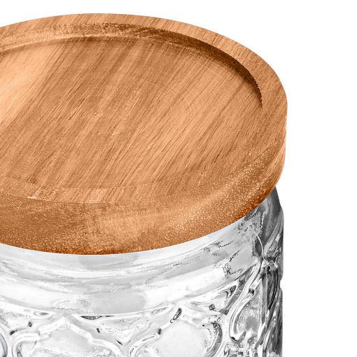 Εικόνα της Δοχείο Αποθήκευσης Allure Γυάλλινο Estia 700ml 14x10cm Ανάγλυφο 01-23607