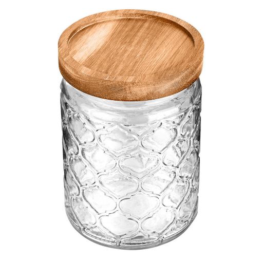 Εικόνα της Δοχείο Αποθήκευσης Allure Γυάλλινο Estia 700ml 14x10cm Ανάγλυφο 01-23607
