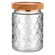 Εικόνα της Δοχείο Αποθήκευσης Allure Γυάλλινο Estia 700ml 14x10cm Ανάγλυφο 01-23607