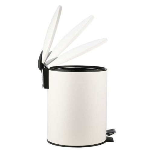 Εικόνα της Καλαθάκι Μπάνιου Estia Classic Μεταλλικό Soft Close 5lt Matte White 02-3746