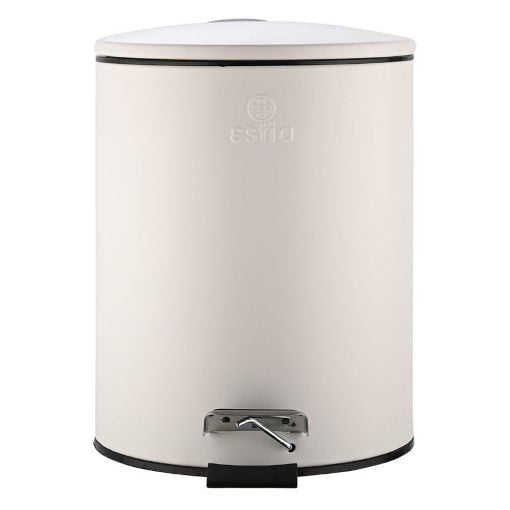 Εικόνα της Καλαθάκι Μπάνιου Estia Classic Μεταλλικό Soft Close 5lt Matte White 02-3746