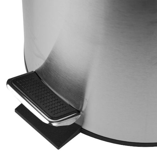 Εικόνα της Καλαθάκι Μπάνιου Estia Classic Μεταλλικό Soft Close 5lt Matte Inox 02-0059
