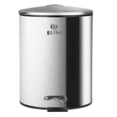 Εικόνα της Καλαθάκι Μπάνιου Estia Classic Μεταλλικό Soft Close 5lt Matte Inox 02-0059