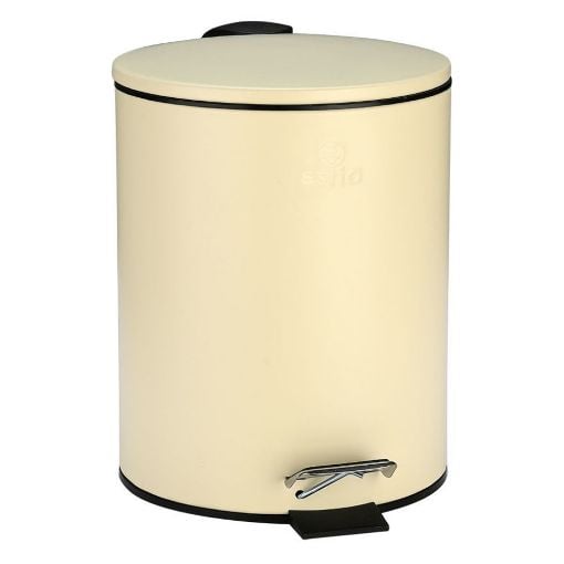 Εικόνα της Καλαθάκι Μπάνιου Estia Classic Μεταλλικό Soft Close 5lt Matte Beige 02-3784