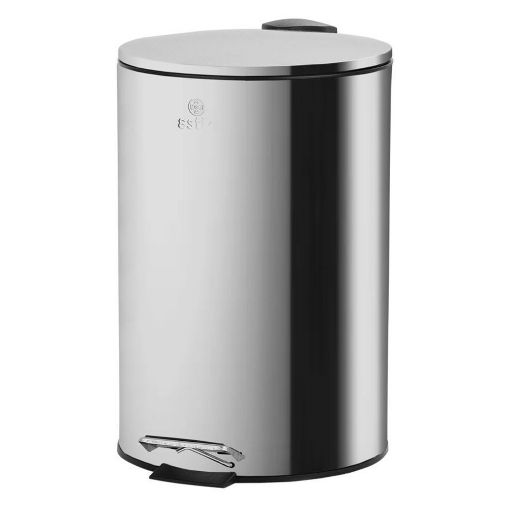 Εικόνα της Καλαθάκι Μπάνιου Estia Classic Μεταλλικό Soft Close 12lt Inox 02-0066