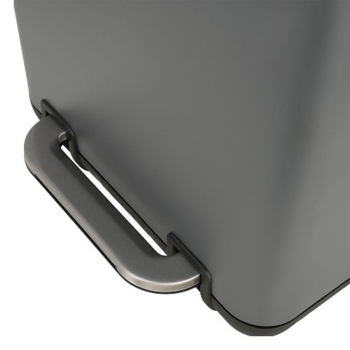 Εικόνα της Καλαθάκι Μπάνιου Estia Cubic Μεταλλικό Soft Close 6lt Grey 02-20965