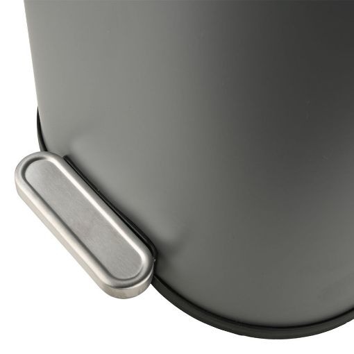 Εικόνα της Καλαθάκι Μπάνιου Estia Ovoid Μεταλλικό Soft Close 6lt Grey 02-21443
