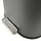 Εικόνα της Καλαθάκι Μπάνιου Estia Ovoid Μεταλλικό Soft Close 6lt Grey 02-21443