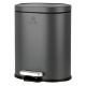 Εικόνα της Καλαθάκι Μπάνιου Estia Ovoid Μεταλλικό Soft Close 6lt Grey 02-21443