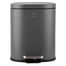 Εικόνα της Καλαθάκι Μπάνιου Estia Ovoid Μεταλλικό Soft Close 6lt Grey 02-21443