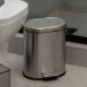Εικόνα της Καλαθάκι Μπάνιου Estia Ovoid Μεταλλικό Soft Close 6lt Inox 02-21412