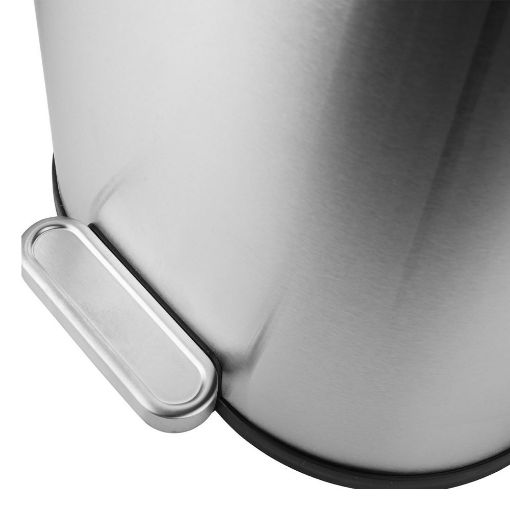 Εικόνα της Καλαθάκι Μπάνιου Estia Ovoid Μεταλλικό Soft Close 6lt Inox 02-21412