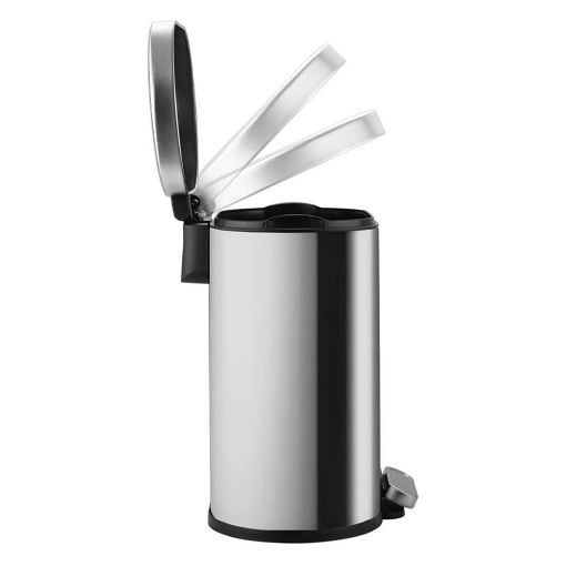 Εικόνα της Καλαθάκι Μπάνιου Estia Ovoid Μεταλλικό Soft Close 6lt Inox 02-21412