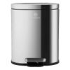 Εικόνα της Καλαθάκι Μπάνιου Estia Ovoid Μεταλλικό Soft Close 6lt Inox 02-21412
