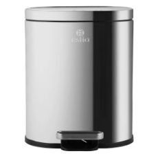 Εικόνα της Καλαθάκι Μπάνιου Estia Ovoid Μεταλλικό Soft Close 6lt Inox 02-21412