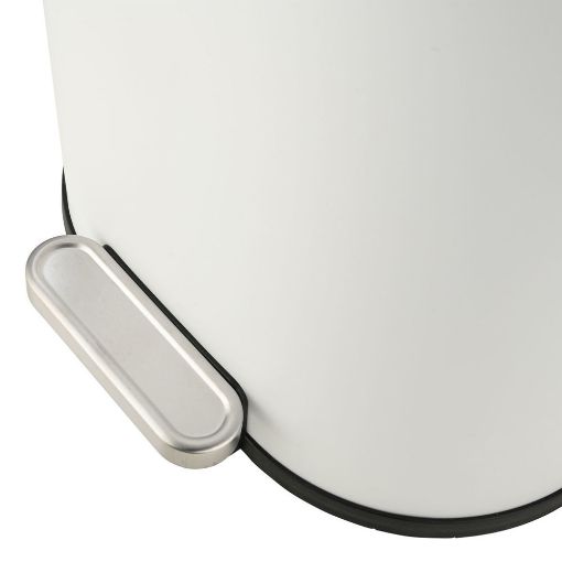 Εικόνα της Καλαθάκι Μπάνιου Estia Ovoid Μεταλλικό Soft Close 6lt White 02-21429
