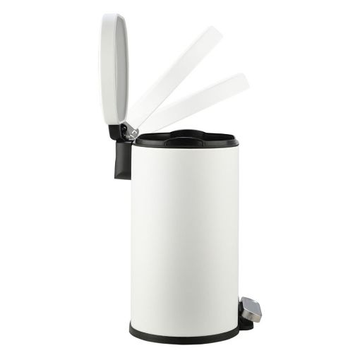 Εικόνα της Καλαθάκι Μπάνιου Estia Ovoid Μεταλλικό Soft Close 6lt White 02-21429