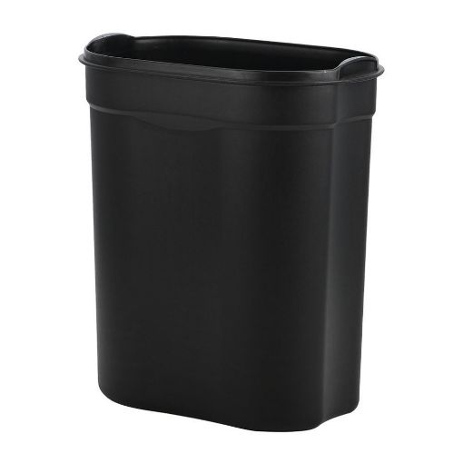 Εικόνα της Καλαθάκι Μπάνιου Estia Ovoid Μεταλλικό Soft Close 6lt Black 02-21436