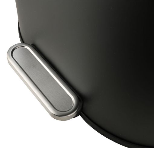 Εικόνα της Καλαθάκι Μπάνιου Estia Ovoid Μεταλλικό Soft Close 6lt Black 02-21436