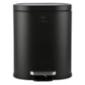 Εικόνα της Καλαθάκι Μπάνιου Estia Ovoid Μεταλλικό Soft Close 6lt Black 02-21436