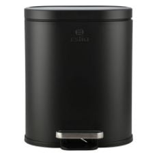Εικόνα της Καλαθάκι Μπάνιου Estia Ovoid Μεταλλικό Soft Close 6lt Black 02-21436
