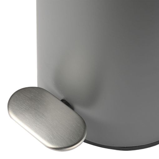Εικόνα της Χαρτοδοχείο Μπάνιου Estia Slim Soft Close Ματ Γκρί 5lt 02-21931