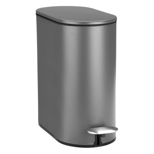 Εικόνα της Χαρτοδοχείο Μπάνιου Estia Slim Soft Close Ματ Γκρί 5lt 02-21931
