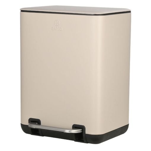 Εικόνα της Καλαθάκι Μπάνιου Estia Cubic Soft Close 6lt Taupe 02-20972