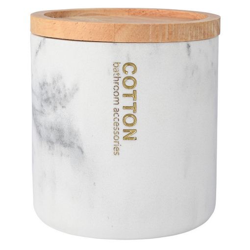 Εικόνα της Δοχείο για Βαμβάκι Estia Marble 02-21818