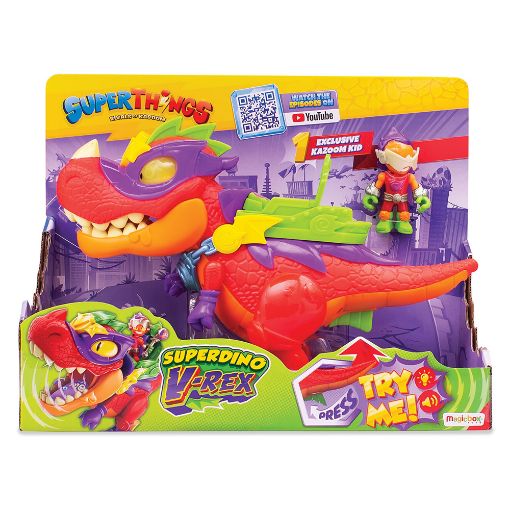 Εικόνα της Magic Box - Superthings Δεινόσαυρος με Φιγούρα SuperDino V-Rex 1013-62117