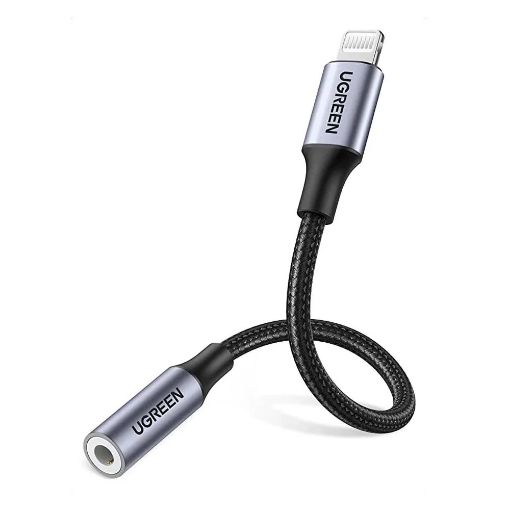 Εικόνα της Headphone Adapter Ugreen Lightning to 3.5mm F Black 30756