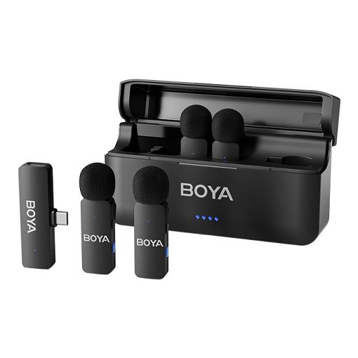 Εικόνα της Boya BY-V4U 4 Wireless Lavalier Microphones USB-C Black