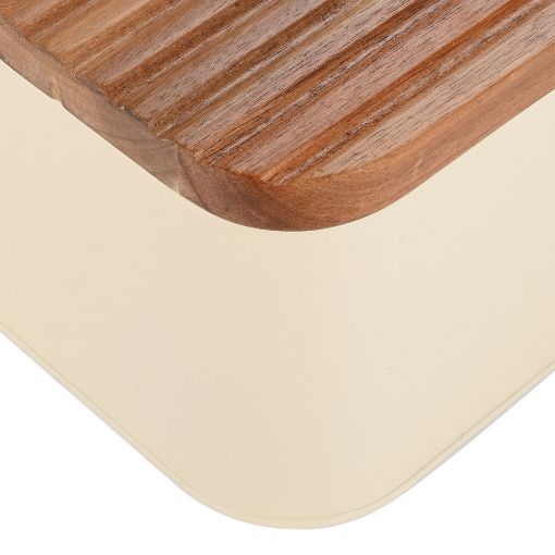 Εικόνα της Ψωμιέρα Estia Allure Μεταλλική 42x23x13cm Ivory 01-24833