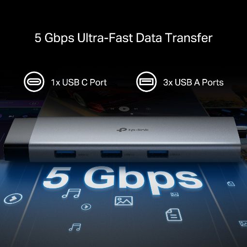 Εικόνα της Docking Station Tp-Link USB-C 9in1 UH9120C