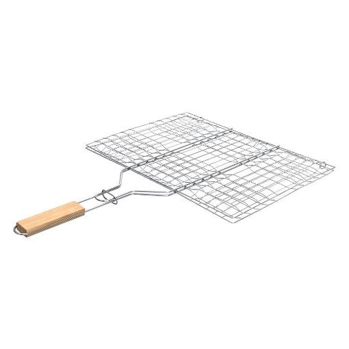 Εικόνα της Σχάρα Ψησίματος Barbeque Μεταλλική Estia 60x40cm με Ξύλινη Λαβή 05-9472