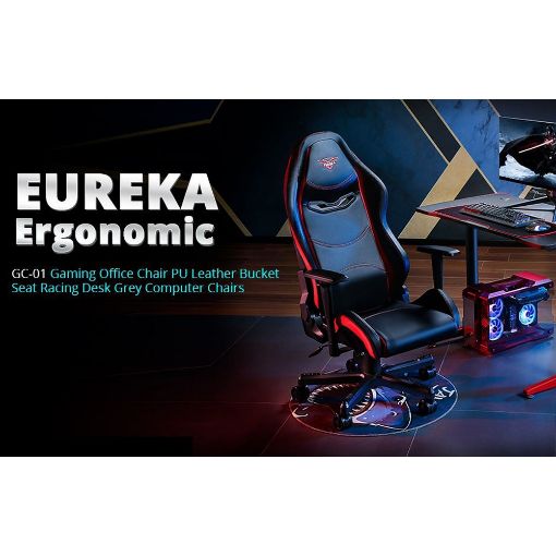 Εικόνα της Gaming Chair Eureka Ergonomic GC-01 Black/Red ERK-GC-01
