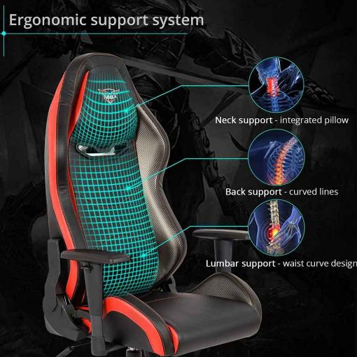 Εικόνα της Gaming Chair Eureka Ergonomic GC-01 Black/Red ERK-GC-01