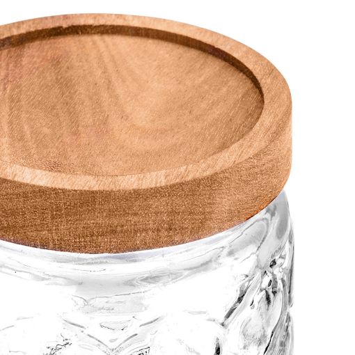 Εικόνα της Δοχείο Αποθήκευσης Allure Γυάλλινο Estia 500ml Ανάγλυφο 11x10cm 01-23591