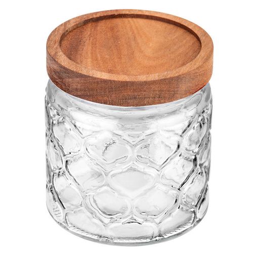 Εικόνα της Δοχείο Αποθήκευσης Allure Γυάλλινο Estia 500ml Ανάγλυφο 11x10cm 01-23591