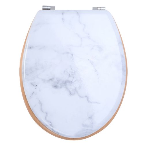 Εικόνα της Καπάκι Λεκάνης Estia Marble με Μεντεσέδες απο Κράμα Ψευδαργύρου 02-21825