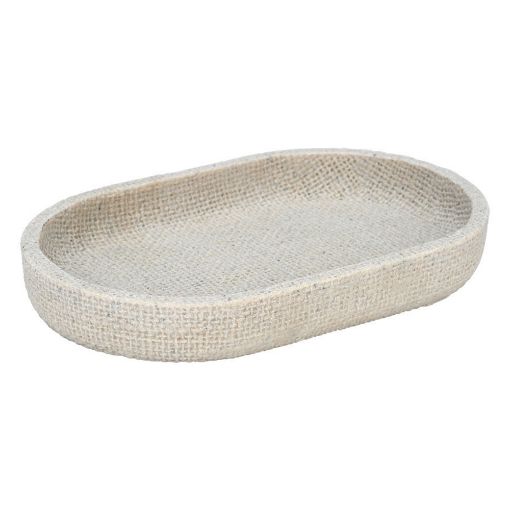 Εικόνα της Δίσκος Μπάνιου Estia Jute Ρητίνης 20x12.5x2.5cm Μπέζ 02-25847