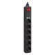 Εικόνα της Πολύπριζο Ασφαλείας 6 Θέσεων Crystal Audio 1300J 70dB Black CP6-1300-70B