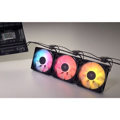 Εικόνα της Case Fan Corsair RS120 120mm ARGB PWM (3-Pack) Black CO-9050181-WW