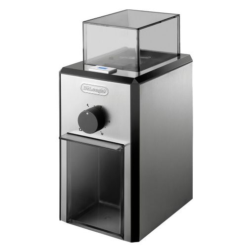 Εικόνα της Μύλος Άλεσης Καφέ De'Longhi KG89 110W 120gr 16 Επίπεδα Άλεσης Ασημί 177111026