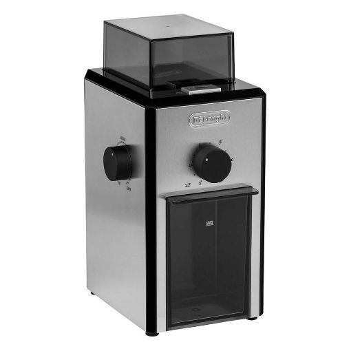 Εικόνα της Μύλος Άλεσης Καφέ De'Longhi KG89 110W 120gr 16 Επίπεδα Άλεσης Ασημί 177111026