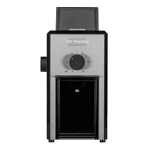 Εικόνα της Μύλος Άλεσης Καφέ De'Longhi KG89 110W 120gr 16 Επίπεδα Άλεσης Ασημί 177111026