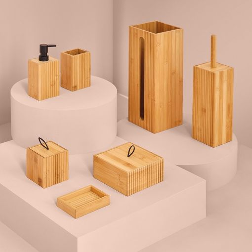 Εικόνα της Κουτί Οργάνωσης 5five απο Bamboo Απόχρωση Ξύλου 9x9x9cm 174537