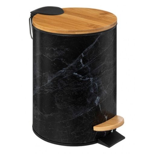 Εικόνα της Kαλάθι Απορριμμάτων 5Five 3L Μαύρο 16,8x25cm 174995B