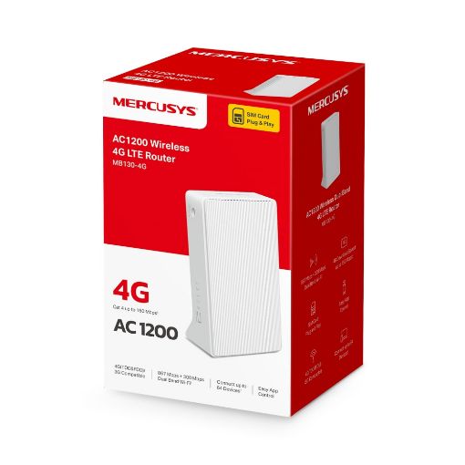 Εικόνα της Router Mercusys 4G LTE AC1200 Wireless Dual Band MB130-4G